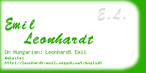 emil leonhardt business card